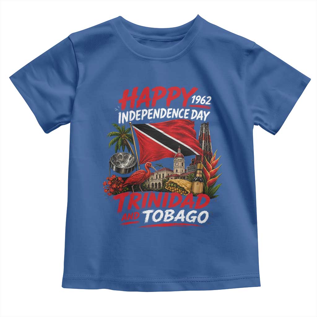 Trinidad And Tobago Independence Day Toddler T Shirt Trinidadian Heritage Steelpan Scarlet Ibis