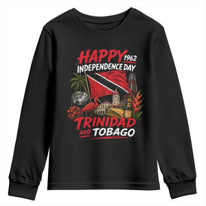 Trinidad And Tobago Independence Day Youth Sweatshirt Trinidadian Heritage Steelpan Scarlet Ibis