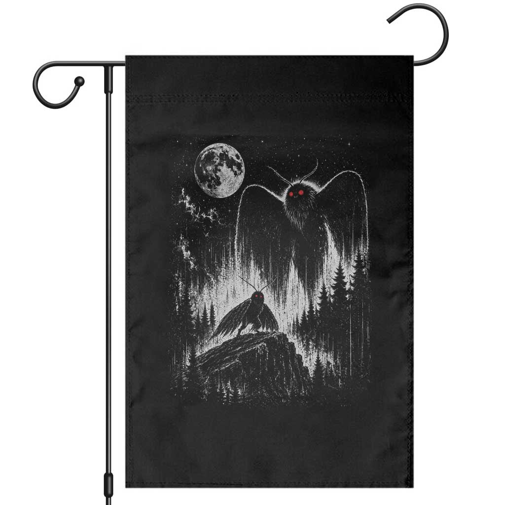 Mothman Howling at Moon 90s Retro Garden Flag Funny West Virginia Cryptid TS11 Black Print Your Wear