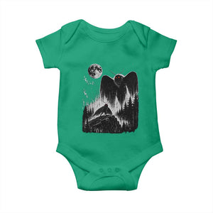 Mothman Howling at Moon 90s Retro Baby Onesie Funny West Virginia Cryptid