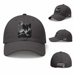 Mothman Howling at Moon 90s Retro Baseball Cap Funny West Virginia Cryptid