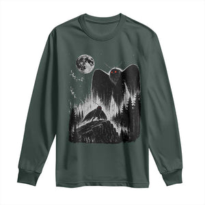 Mothman Howling at Moon 90s Retro Long Sleeve Shirt Funny West Virginia Cryptid