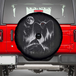 Mothman Howling at Moon 90s Retro Spare Tire Cover Funny West Virginia Cryptid TS11 Black Print Your Wear