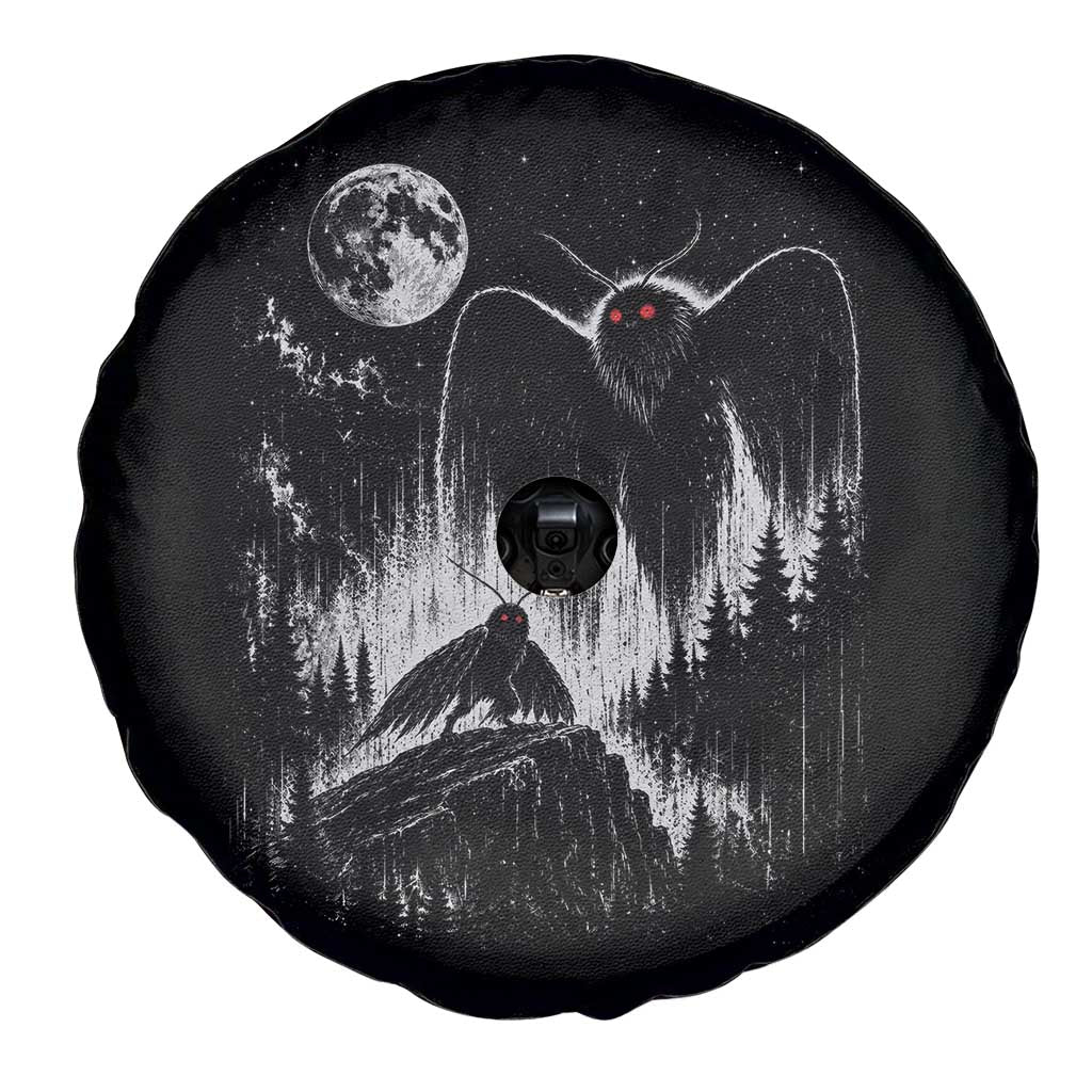 Mothman Howling at Moon 90s Retro Spare Tire Cover Funny West Virginia Cryptid TS11 Print Your Wear