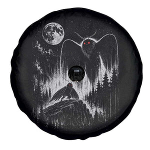 Mothman Howling at Moon 90s Retro Spare Tire Cover Funny West Virginia Cryptid TS11 Print Your Wear