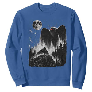Mothman Howling at Moon 90s Retro Sweatshirt Funny West Virginia Cryptid