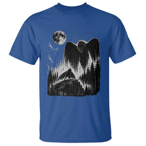 Mothman Howling at Moon 90s Retro T Shirt Funny West Virginia Cryptid