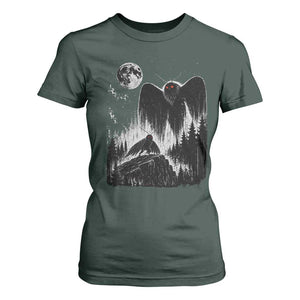 Mothman Howling at Moon 90s Retro T Shirt For Women Funny West Virginia Cryptid