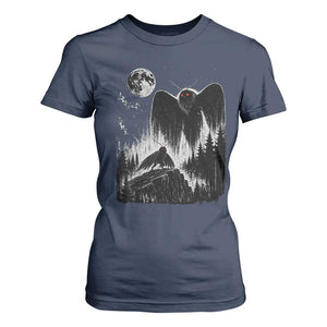 Mothman Howling at Moon 90s Retro T Shirt For Women Funny West Virginia Cryptid