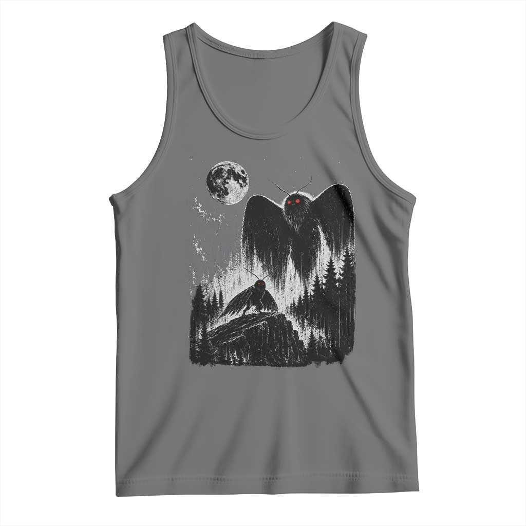 Mothman Howling at Moon 90s Retro Tank Top Funny West Virginia Cryptid