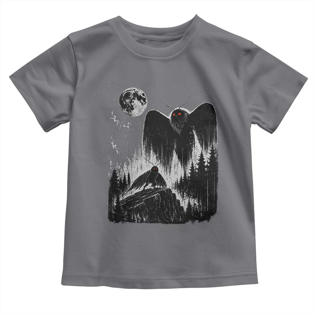 Mothman Howling at Moon 90s Retro Toddler T Shirt Funny West Virginia Cryptid