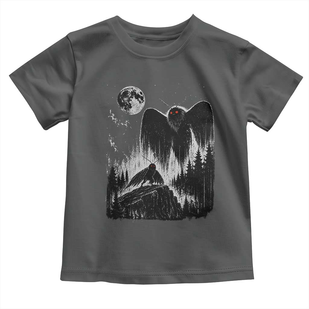 Mothman Howling at Moon 90s Retro Toddler T Shirt Funny West Virginia Cryptid