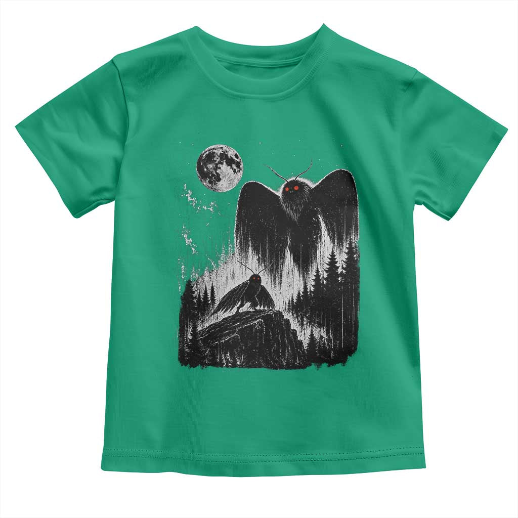 Mothman Howling at Moon 90s Retro Toddler T Shirt Funny West Virginia Cryptid