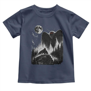 Mothman Howling at Moon 90s Retro Toddler T Shirt Funny West Virginia Cryptid