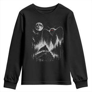 Mothman Howling at Moon 90s Retro Youth Sweatshirt Funny West Virginia Cryptid
