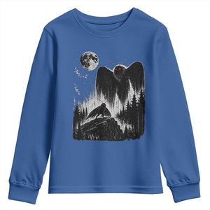 Mothman Howling at Moon 90s Retro Youth Sweatshirt Funny West Virginia Cryptid