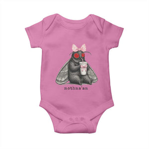 Funny Mothman Mothma'am Cute Pink Bow Coquette Baby Onesie