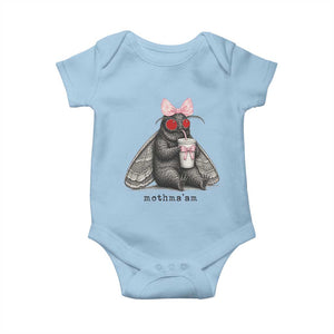 Funny Mothman Mothma'am Cute Pink Bow Coquette Baby Onesie