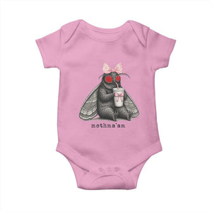 Funny Mothman Mothma'am Cute Pink Bow Coquette Baby Onesie