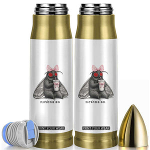 Funny Mothman Mothma'am Cute Pink Bow Coquette Bullet Tumbler TS11 White Print Your Wear