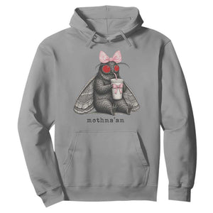 Funny Mothman Mothma'am Cute Pink Bow Coquette Hoodie