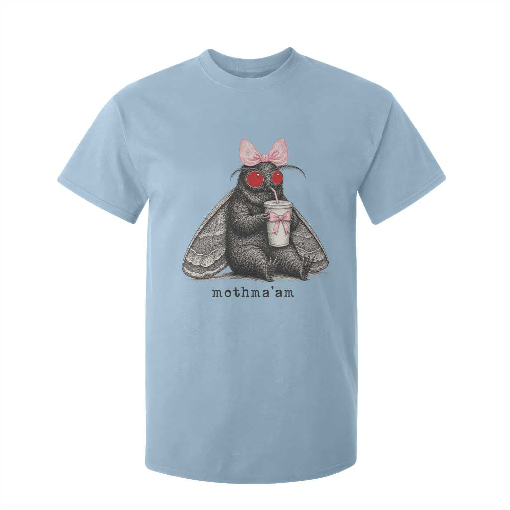 Funny Mothman Mothma'am Cute Pink Bow Coquette T Shirt For Kid