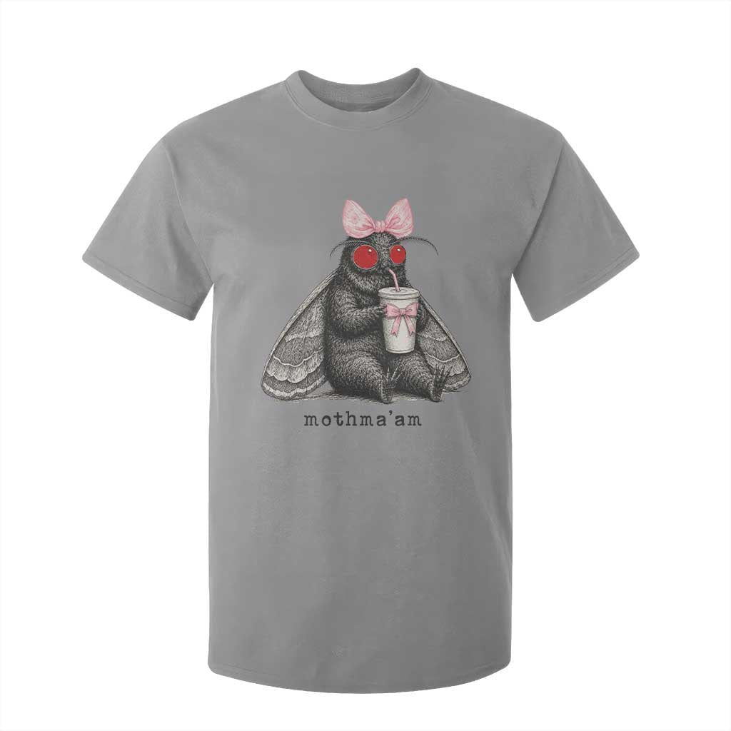 Funny Mothman Mothma'am Cute Pink Bow Coquette T Shirt For Kid