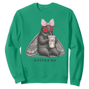 Funny Mothman Mothma'am Cute Pink Bow Coquette Sweatshirt