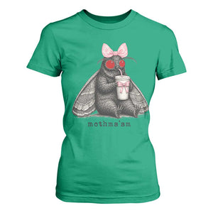 Funny Mothman Mothma'am Cute Pink Bow Coquette T Shirt For Women