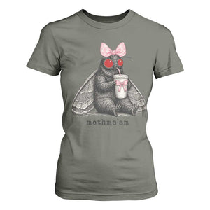 Funny Mothman Mothma'am Cute Pink Bow Coquette T Shirt For Women