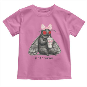 Funny Mothman Mothma'am Cute Pink Bow Coquette Toddler T Shirt