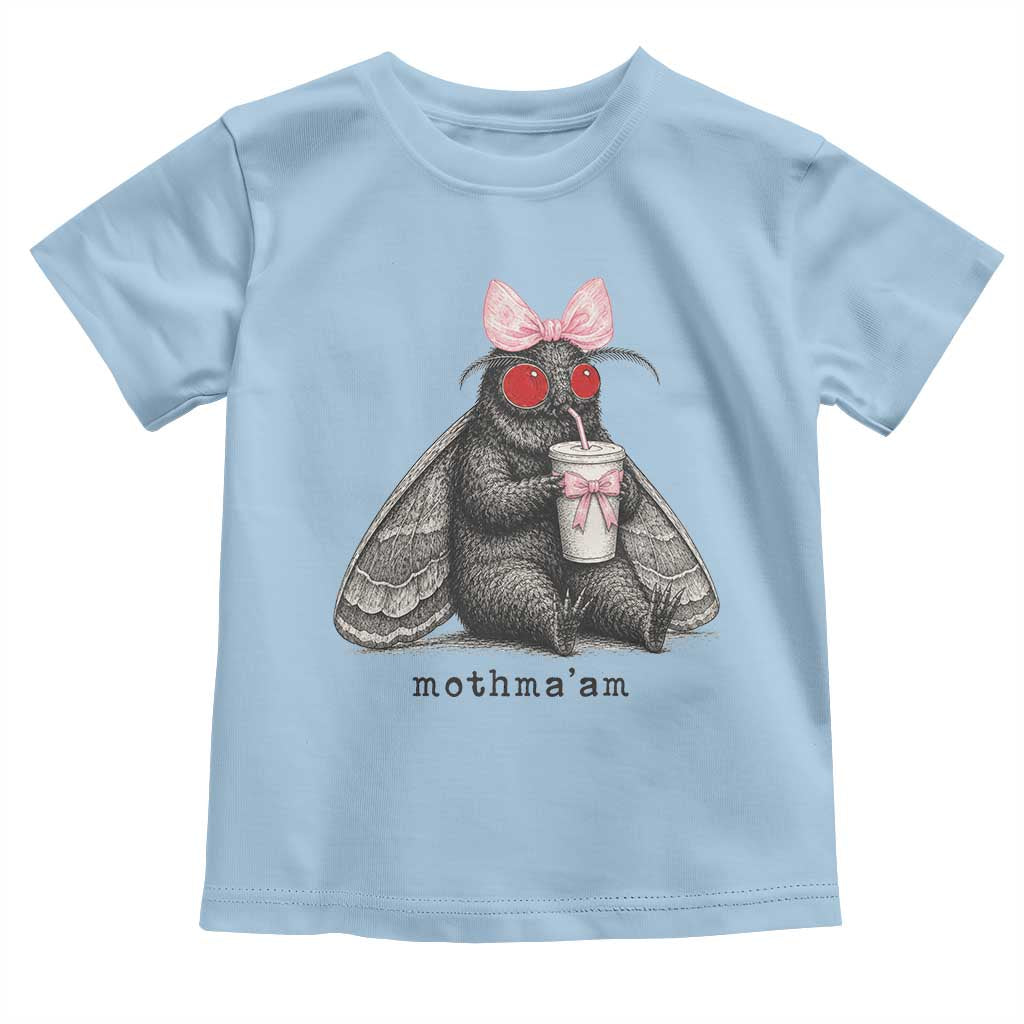 Funny Mothman Mothma'am Cute Pink Bow Coquette Toddler T Shirt