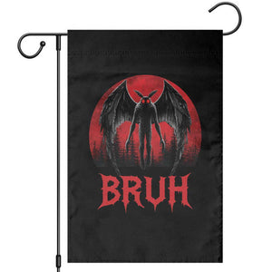 Funny Bruh Mothman Garden Flag Cryptozoology Cryptid Humor Weirdcore Horror Moon