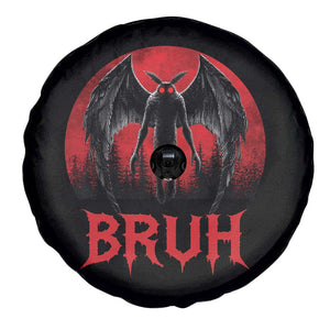 Funny Bruh Mothman Spare Tire Cover Cryptozoology Cryptid Humor Weirdcore Horror Moon TS11 Print Your Wear
