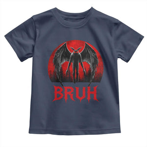 Funny Bruh Mothman Toddler T Shirt Cryptozoology Cryptid Humor Weirdcore Horror Moon