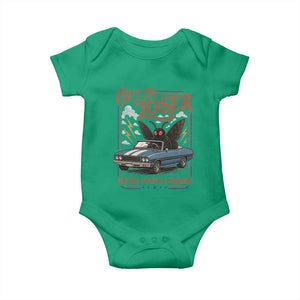 Funny Mothman Baby Onesie Get In Loser We Are Going Lurking Cryptid Lover