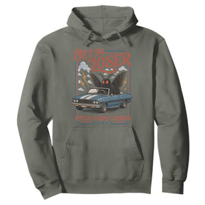 Funny Mothman Hoodie Get In Loser We Are Going Lurking Cryptid Lover