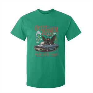 Funny Mothman T Shirt For Kid Get In Loser We Are Going Lurking Cryptid Lover