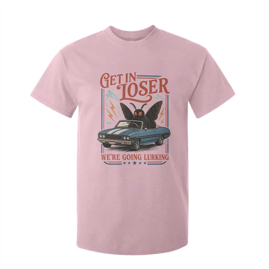 Funny Mothman T Shirt For Kid Get In Loser We Are Going Lurking Cryptid Lover