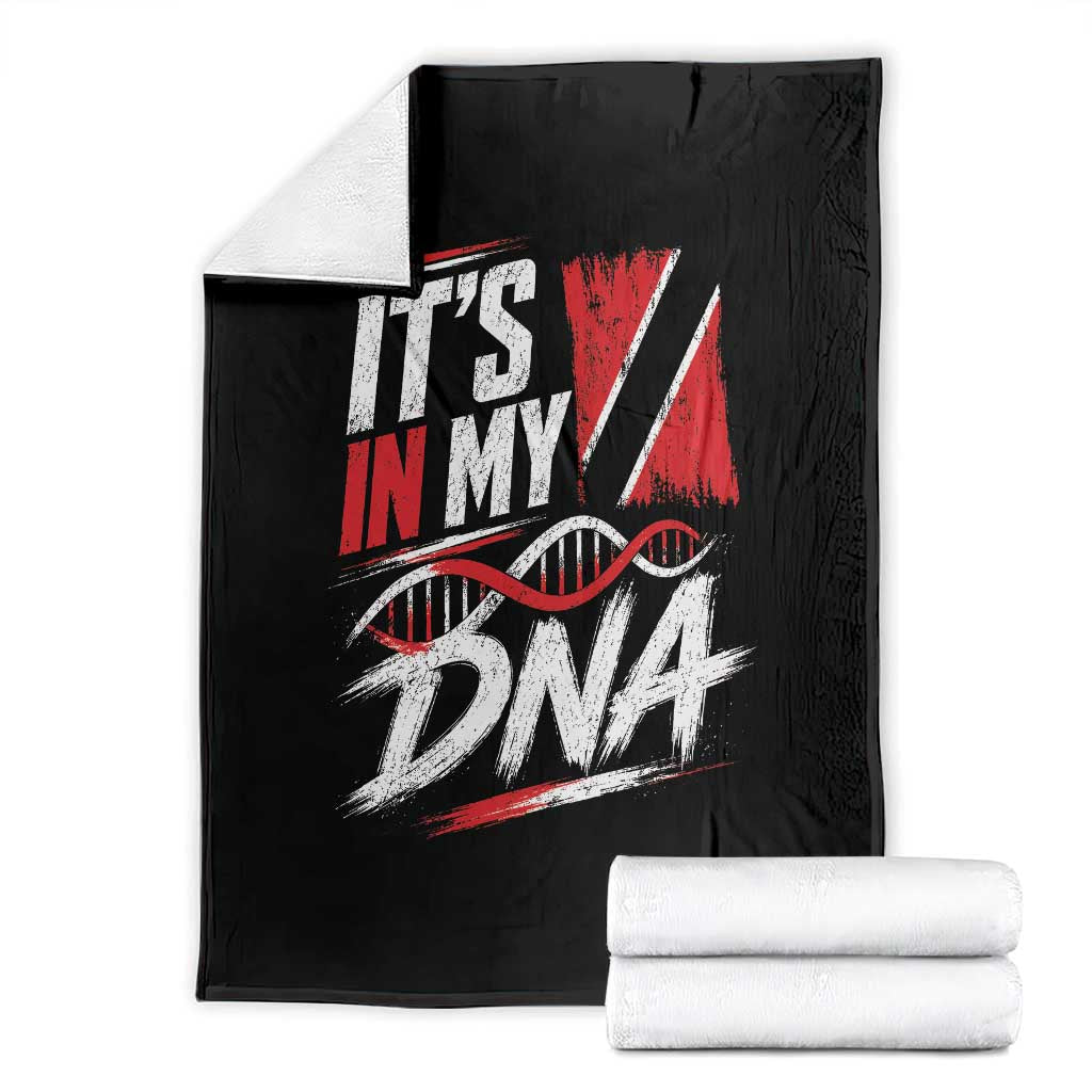 It Is in My DNA Trinidad and Tobago Throw Blanket Trinidadian Flag Roots TS11 Black Print Your Wear