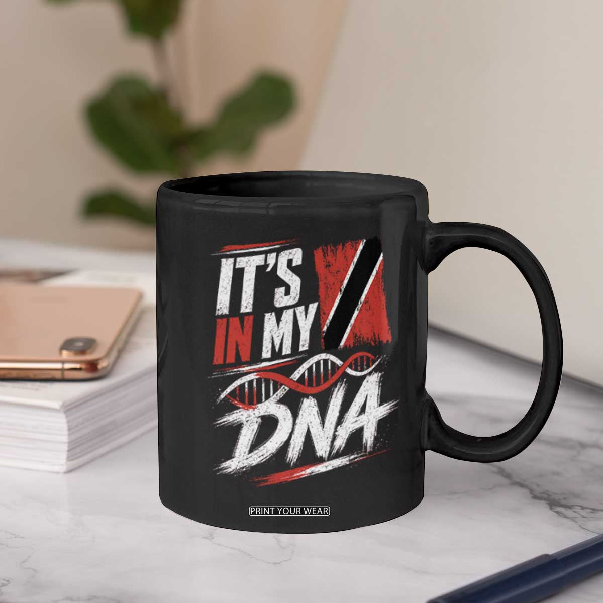It Is in My DNA Trinidad and Tobago Coffee Mug Trinidadian Flag Roots TS11 Print Your Wear