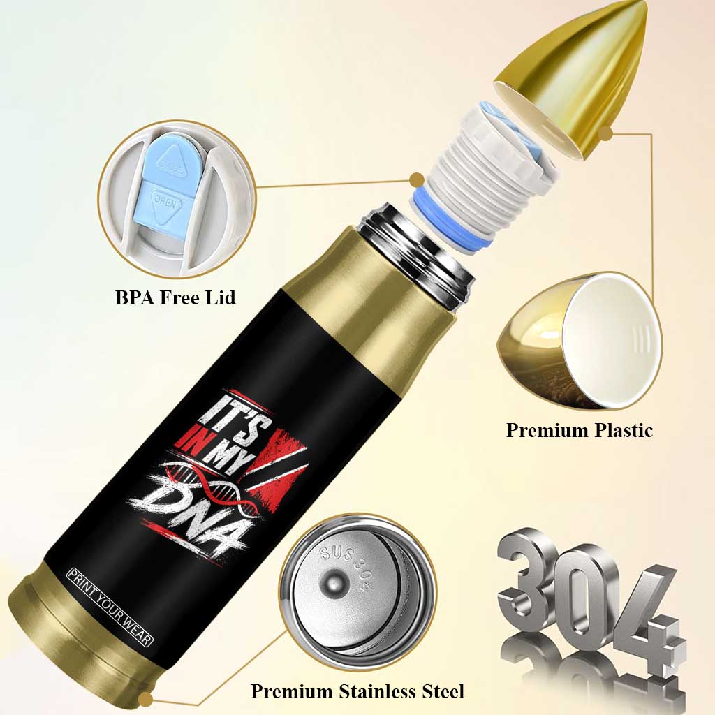 It Is in My DNA Trinidad and Tobago Bullet Tumbler Trinidadian Flag Roots TS11 Print Your Wear