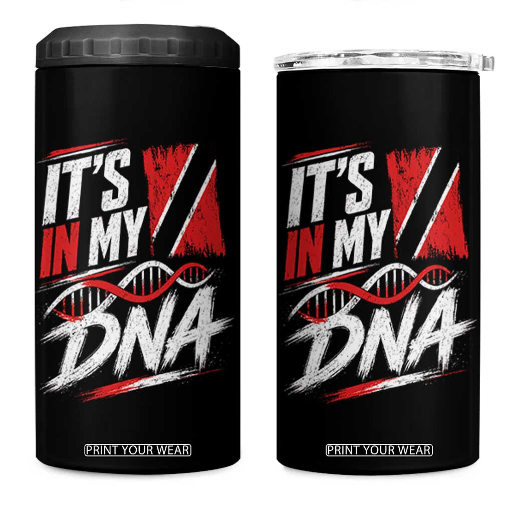 It Is in My DNA Trinidad and Tobago 4 in 1 Can Cooler Tumbler Trinidadian Flag Roots TS11 One Size: 16 oz Black Print Your Wear