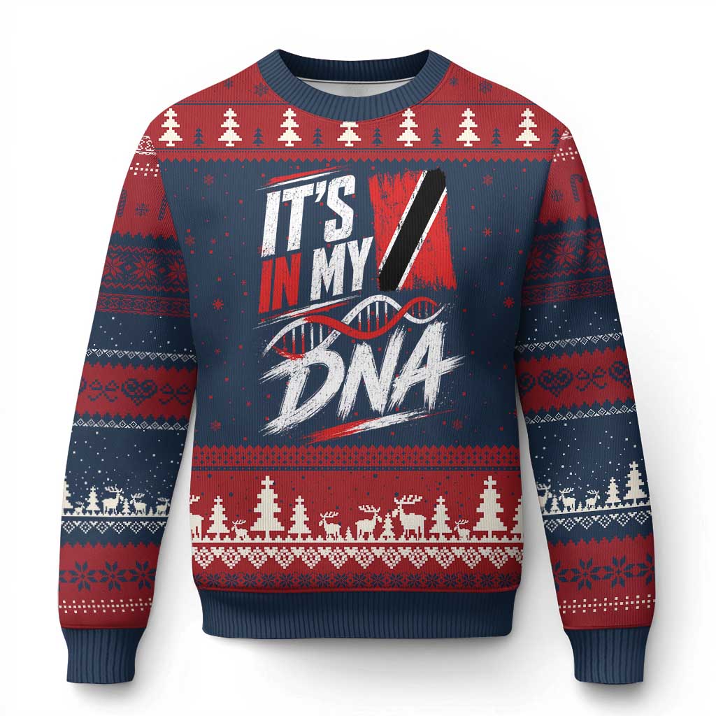 It Is in My DNA Trinidad and Tobago Ugly Christmas Sweater Trinidadian Flag Roots