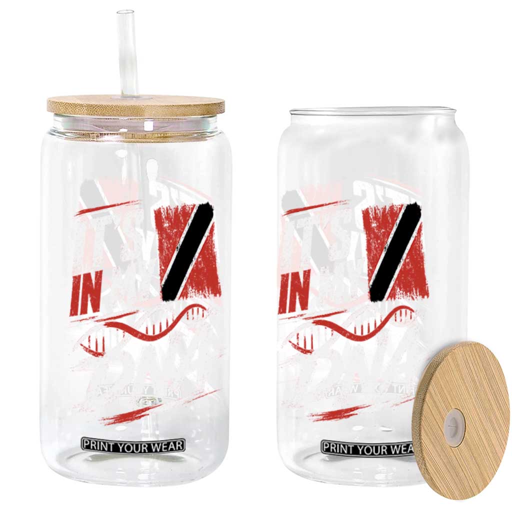 It Is in My DNA Trinidad and Tobago Glass Can Trinidadian Flag Roots TS11 Print Your Wear