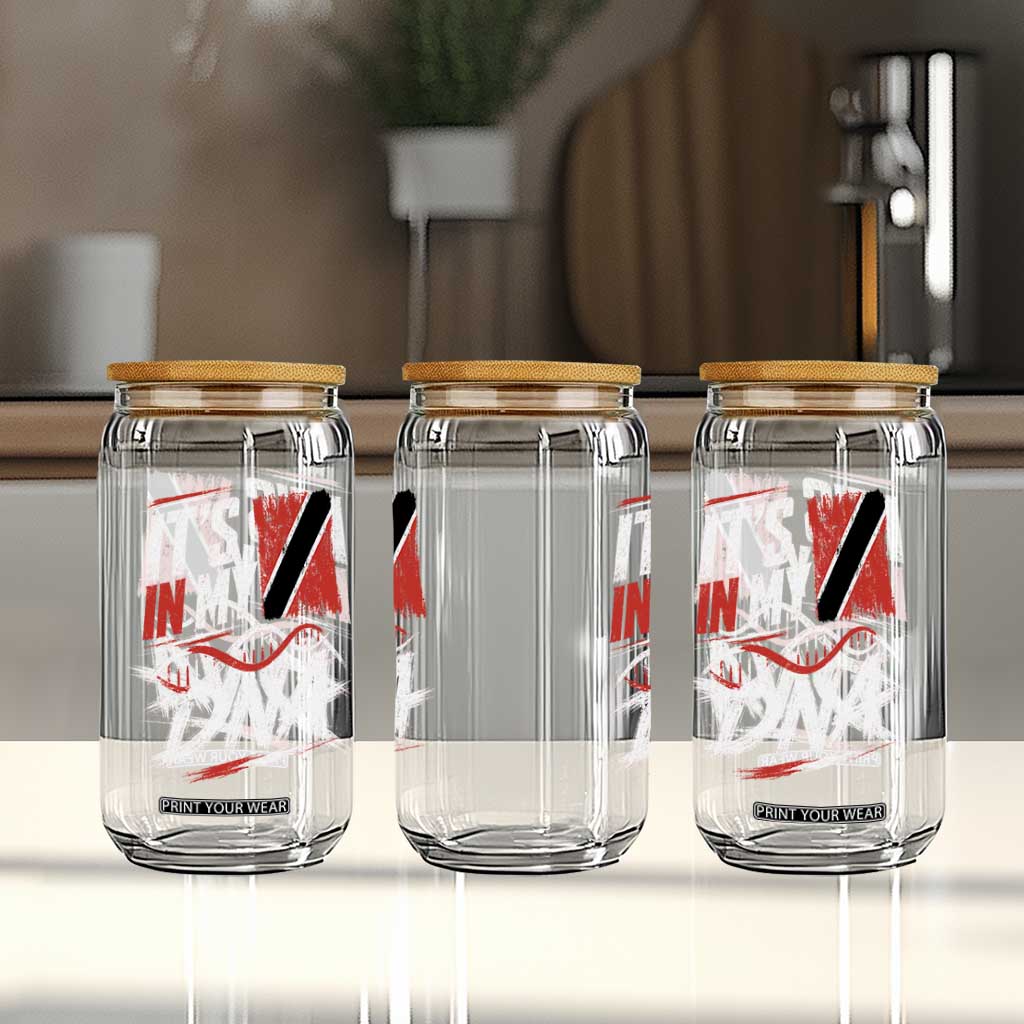 It Is in My DNA Trinidad and Tobago Glass Can Trinidadian Flag Roots TS11 Print Your Wear