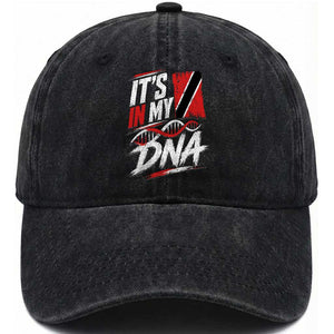It Is in My DNA Trinidad and Tobago Washed Cotton Baseball Cap Trinidadian Flag Roots