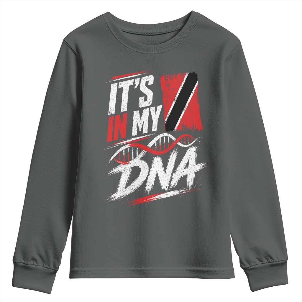 It Is in My DNA Trinidad and Tobago Youth Sweatshirt Trinidadian Flag Roots