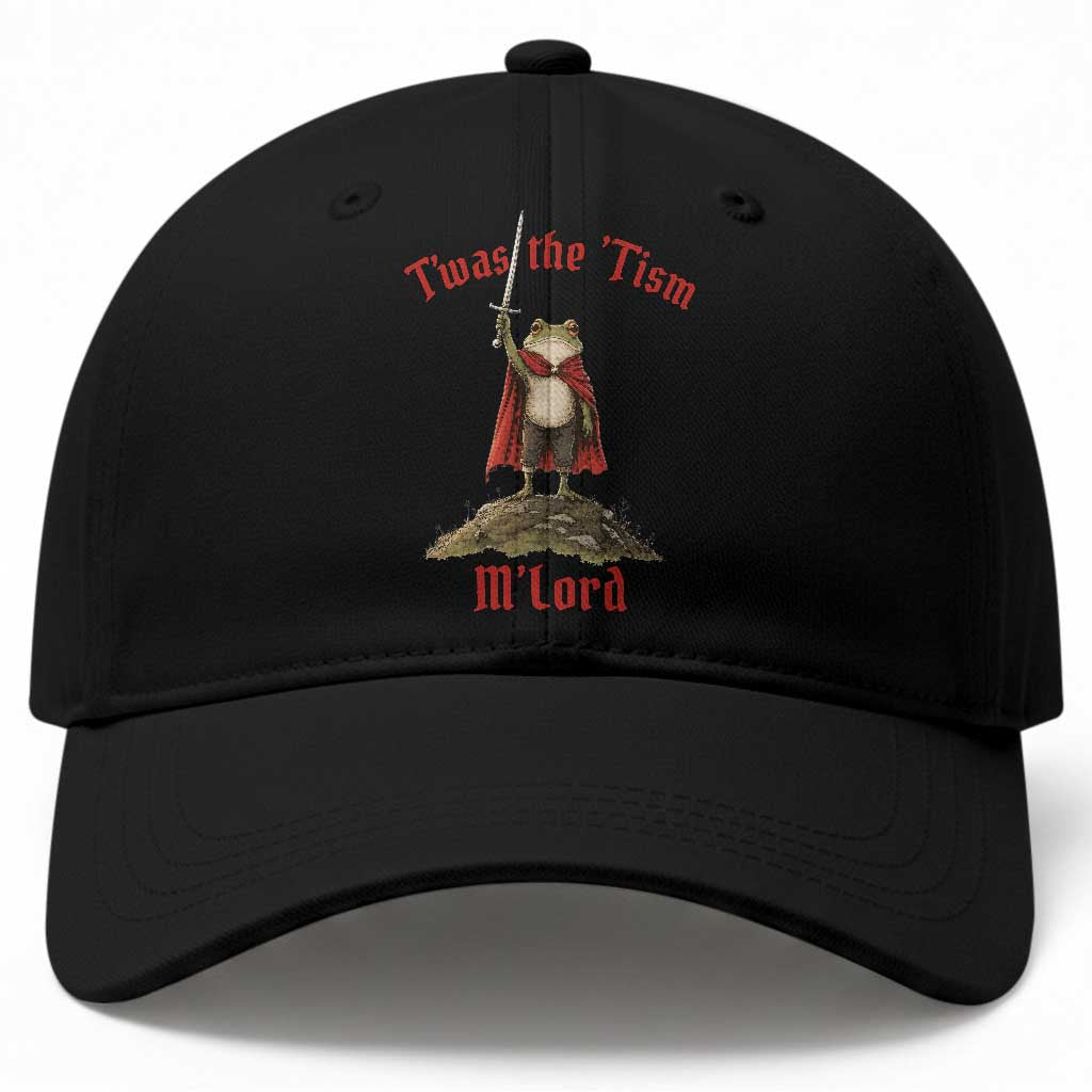 Funny Twas The Tism M Lord Medieval Knight Frog Baseball Cap