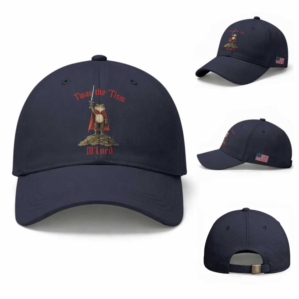 Funny Twas The Tism M Lord Medieval Knight Frog Baseball Cap